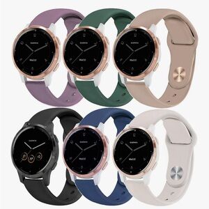 6 Pack Silicone Watch Bands 18mm